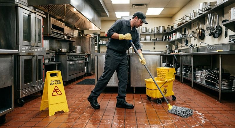 Commercial Kitchen Mopping in Shreveport, LA